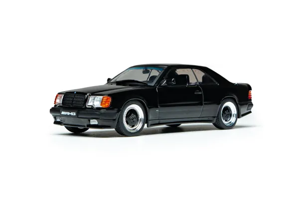 ماکت مرسدس بنز 300CE 6.0 AMG «هَمر» وایدبادی مشکی ۱۹۸۸ Solido